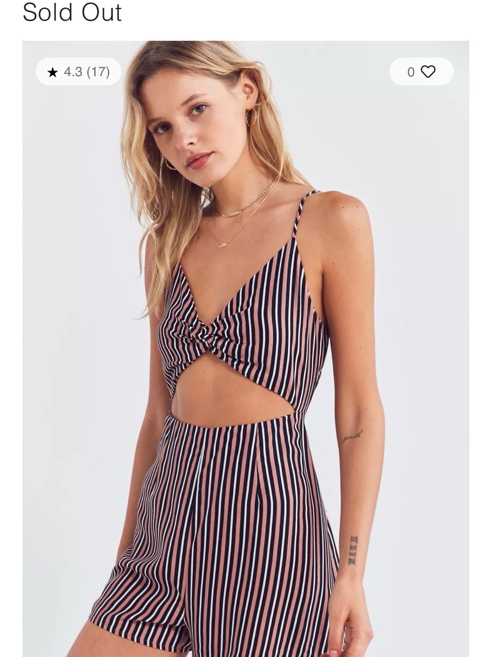 Kimchi Blue * Cut Out Knot Front Romper
